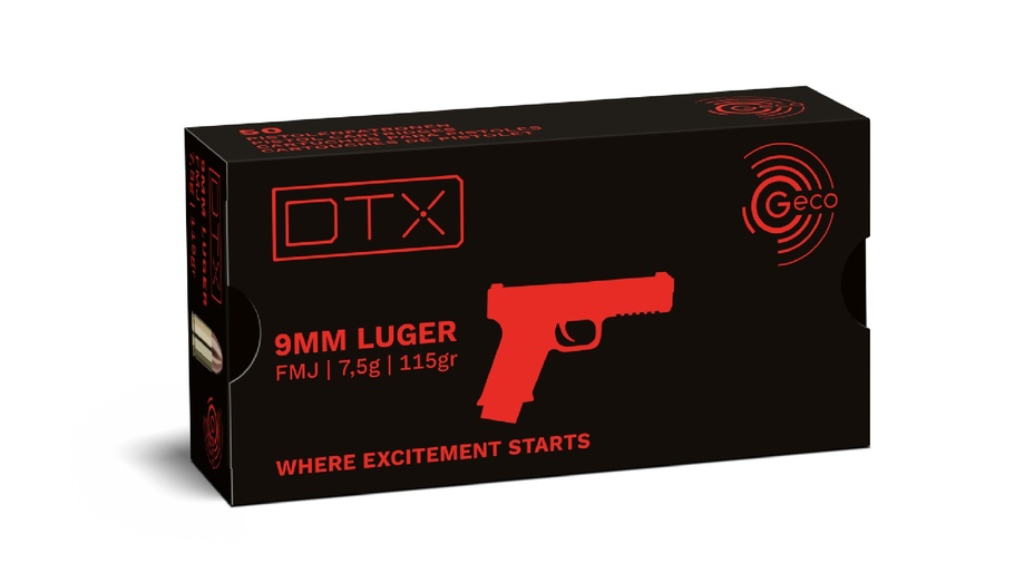 Bild GECO 9 mm Luger - FMJ - DTX 7,5g/115gr - 1000 Stück | Waffen Falch